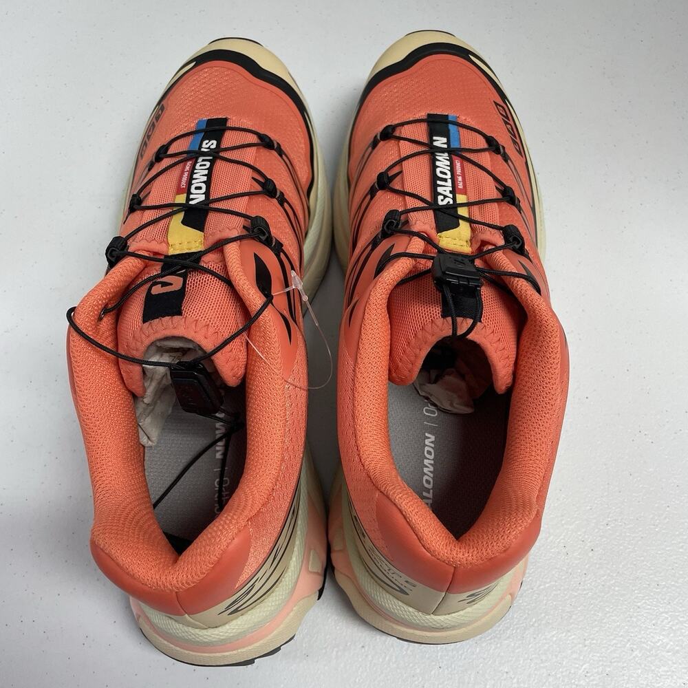 Salomon XT-6 Living Coral L47445000 Size 10.5 Trail Running Hiking Orange Pink - Picture 3 of 7